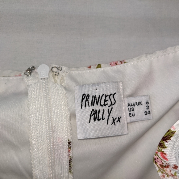 Princes Polly Ruffles Off the Shoulder Floral Mini Dress Size 2 - Picture 5 of 11